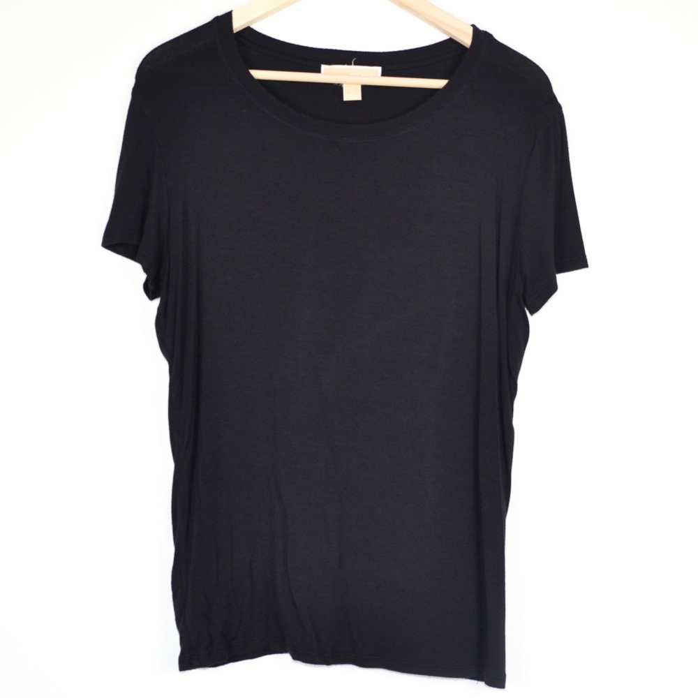 Plain Black Michael Kors Short-Sleeve T-Shirt